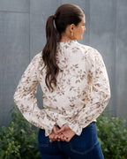 FLOYD Bluse Moje Canna - Cream/ Beige/ Taupe