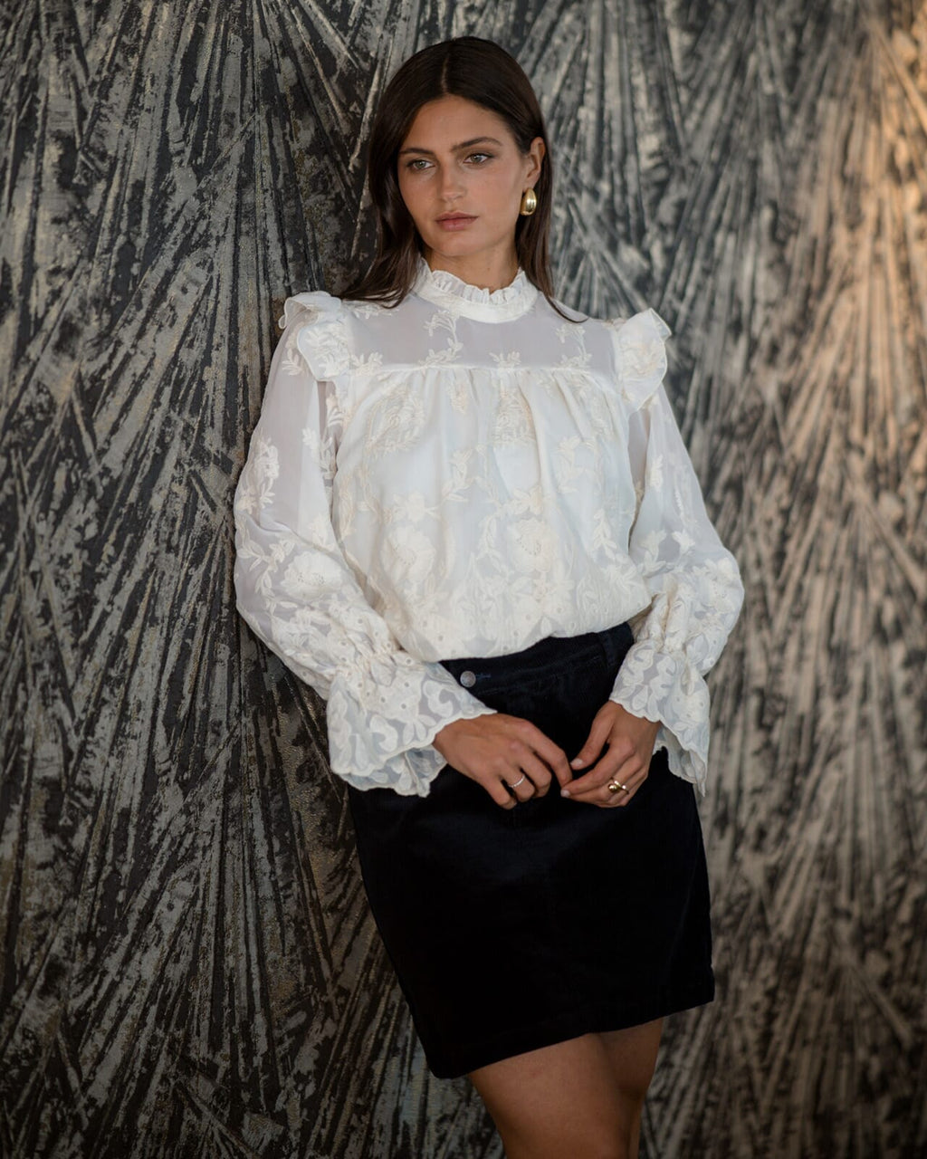 FLOYD Bluse Lene Lace - Cream