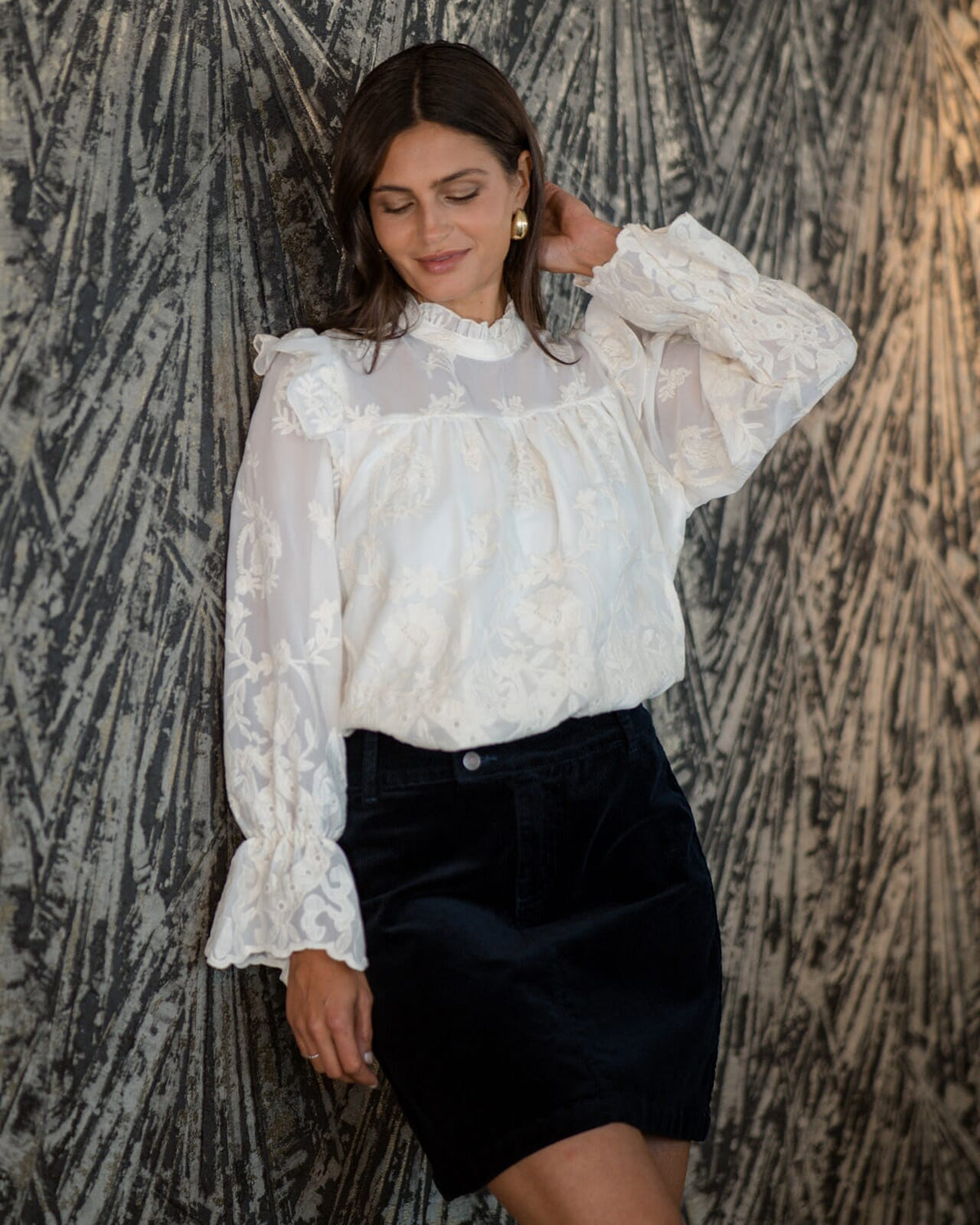 FLOYD Bluse Lene Lace - Cream
