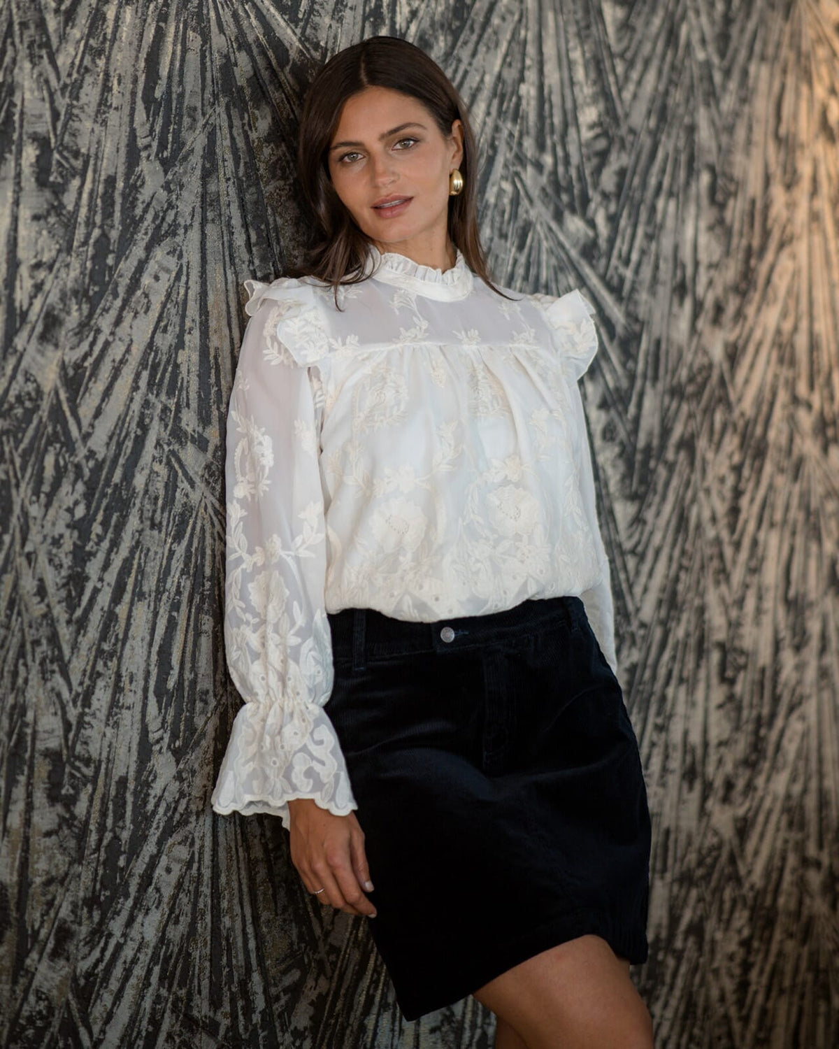 FLOYD Bluse Lene Lace - Cream
