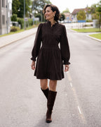 FLOYD Kjole Janne Babycord - Dark Brown