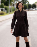 FLOYD Kjole Janne Babycord - Dark Brown