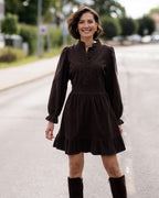 FLOYD Kjole Janne Babycord - Dark Brown