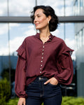FLOYD Bluse Lolita Uni - Deep Cherry