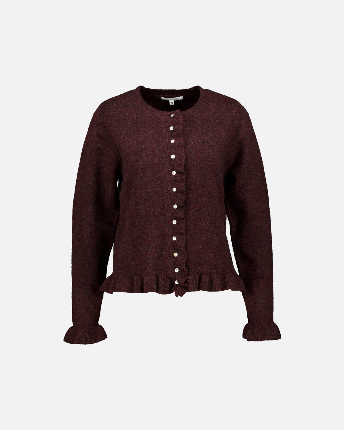 FLOYD Strikket Cardigan Carine Strikkejakke - Deep Cherry