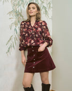 FLOYD Bluse Olivia Oda - Deep Cherry