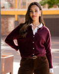 FLOYD Cardigan Olea - Deep Cherry