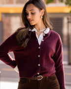 FLOYD Cardigan Olea - Deep Cherry