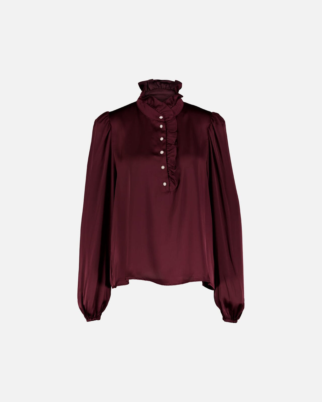 FLOYD Bluse Vanda Satin - Deep Cherry