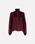 FLOYD Bluse Vanda Satin - Deep Cherry