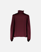 FLOYD Bluse Vanda Satin - Deep Cherry