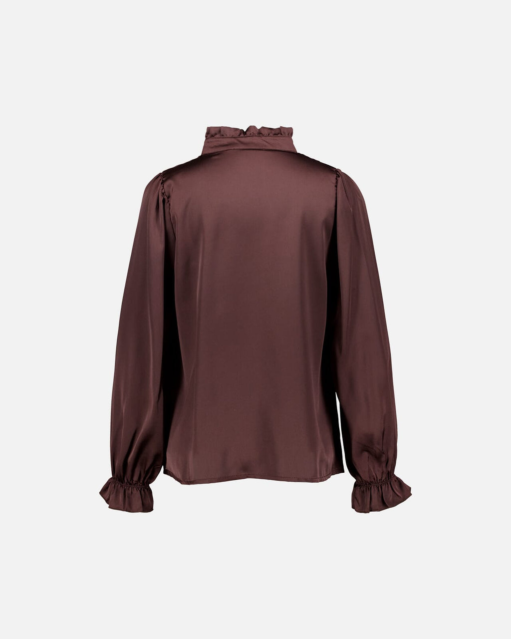 FLOYD Bluse Esmeralda Satin - Dark Brown