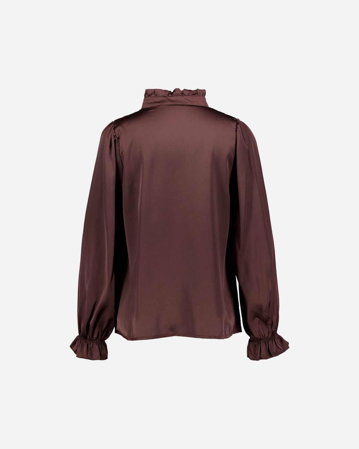 FLOYD Bluse Esmeralda Satin - Dark Brown