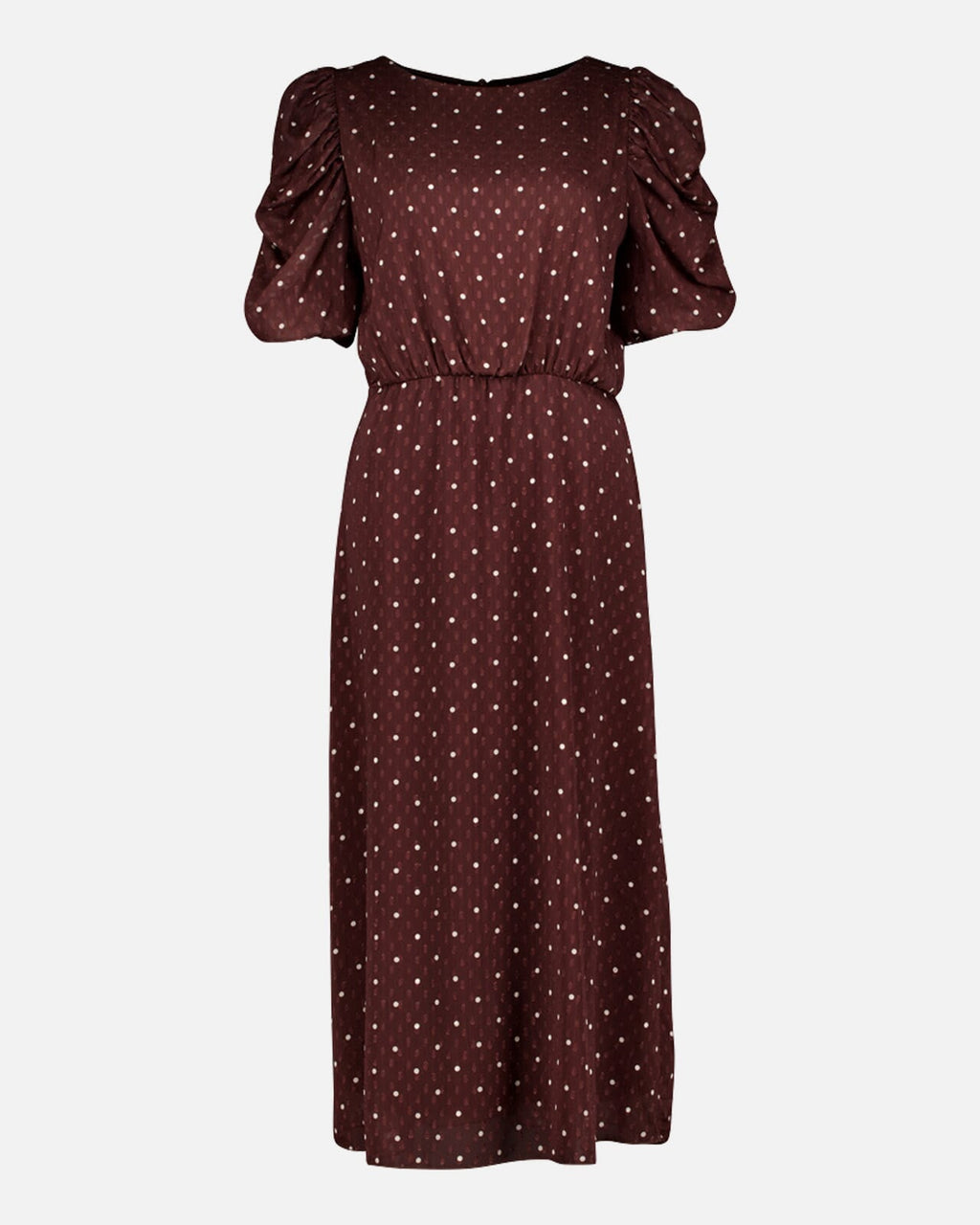 FLOYD Midikjole Morgan Polka - Dark Brown