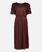 FLOYD Midikjole Morgan Polka - Dark Brown