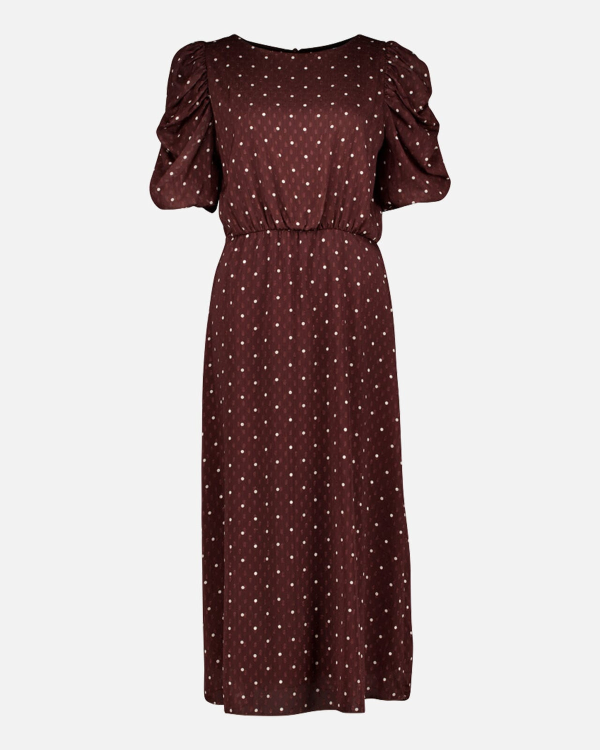 FLOYD Midikjole Morgan Polka - Dark Brown