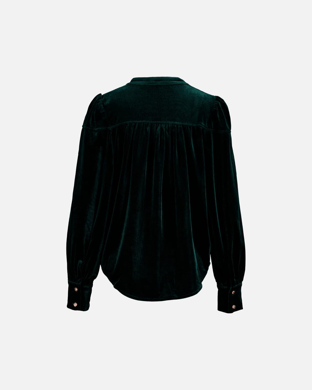 FLOYD Bluse Olivia Velvet - Dark Green