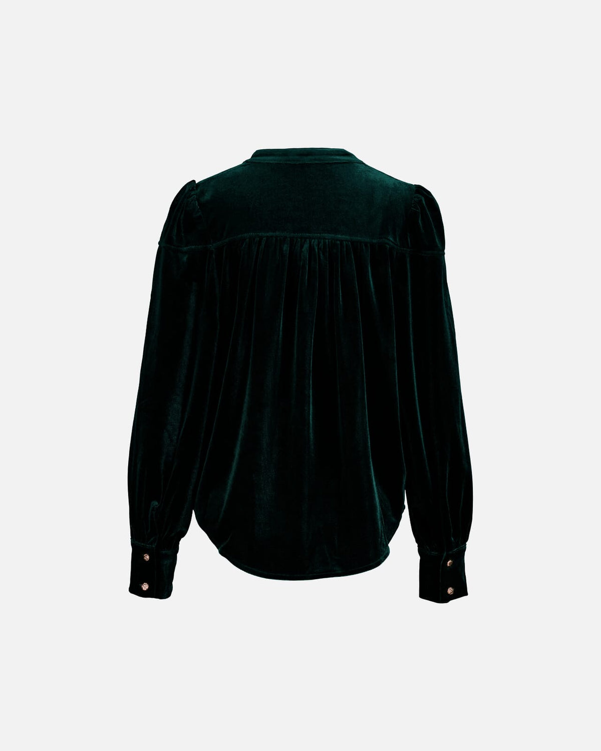 FLOYD Bluse Olivia Velvet - Dark Green