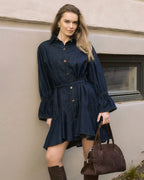 FLOYD Denimkjole Alisi - Dark Jeansblue