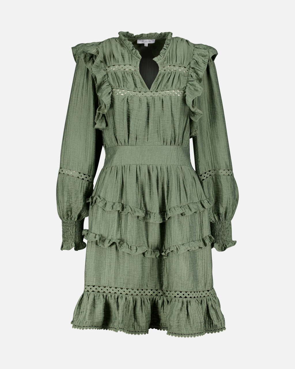 FLOYD Kjole Hanneli Wave - Mossy Green
