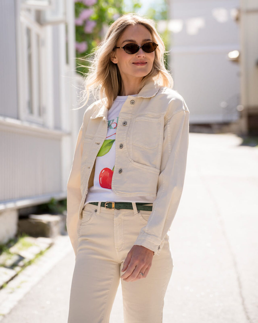 FLOYD Denimjakke Abek 5790 - Ivory
