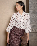 FLOYD Bluse Isara Polka - Beige/ Brown