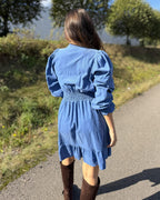 FLOYD Kjole Janne Babycord - Jeansblue