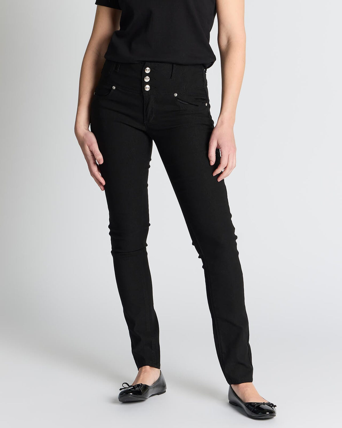 FLOYD Stretchbukse Jenny 180A - Black