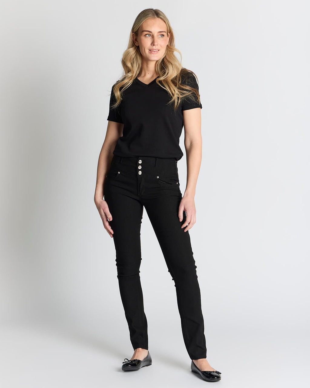 FLOYD Stretchbukse Jenny 180A - Black