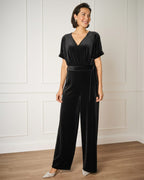 FLOYD Jumpsuit Calla V Velvet - Black