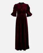 FLOYD Maxikjole Abina Velvet - Bordeaux