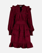 FLOYD Kjole Hanneli Wave - Deep Cherry