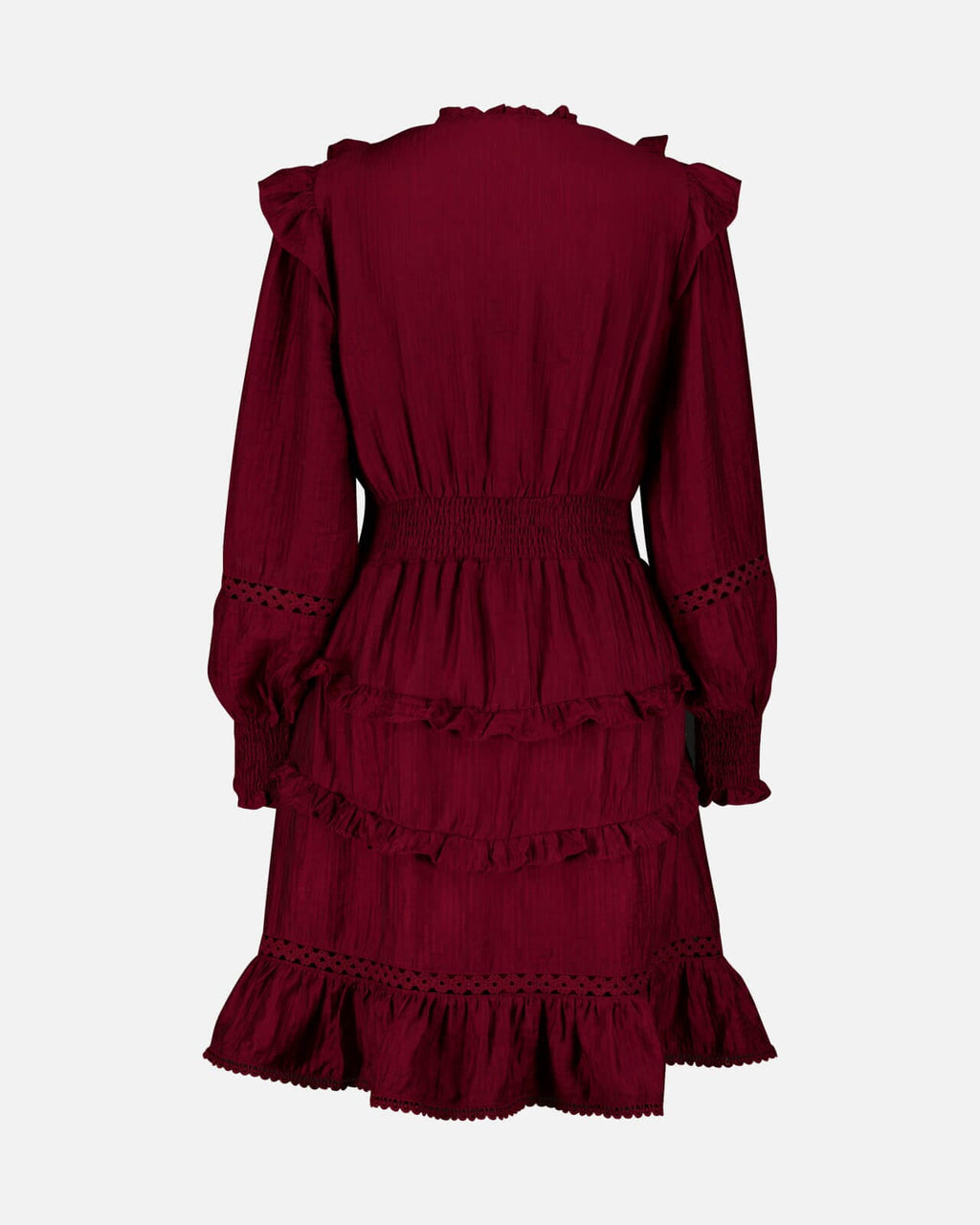 FLOYD Kjole Hanneli Wave - Deep Cherry