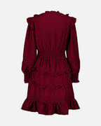 FLOYD Kjole Hanneli Wave - Deep Cherry