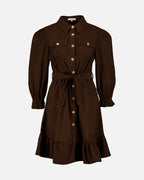 FLOYD Skjortekjole Leila Cord - Brown