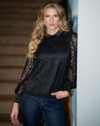 FLOYD Blondebluse Lanice - Black