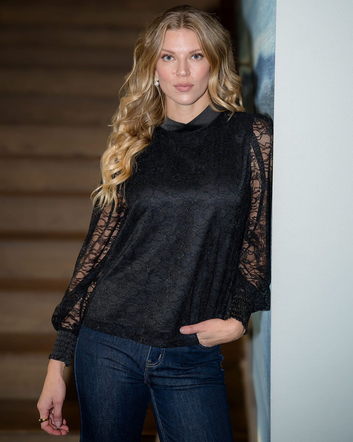 FLOYD Blondebluse Lanice - Black