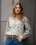 FLOYD Bluse Moje Floro - Light Army Green