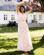 FLOYD Maxikjole Liane V Viola - Light Pink
