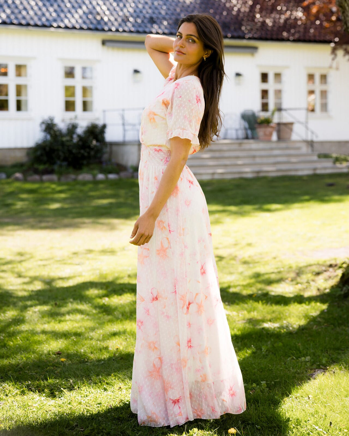 FLOYD Maxikjole Liane V Viola - Light Pink