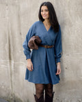 FLOYD Kjole Lila Linno - Jeansblue