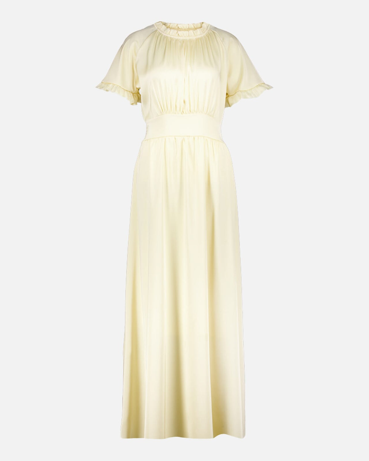 FLOYD Maxikjole Liane Satin - Mellow Yellow