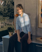 FLOYD Strikket Cardigan Admina Strikkejakke - Moonlight Blue