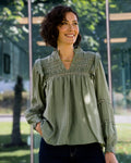 FLOYD Bluse Demi Wave - Mossy Green