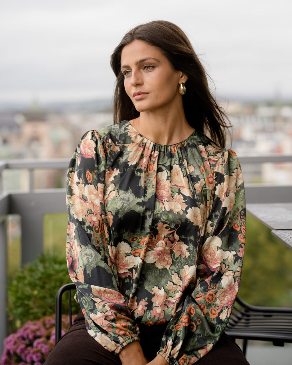 FLOYD Bluse Hannah Vira - Mossy Green