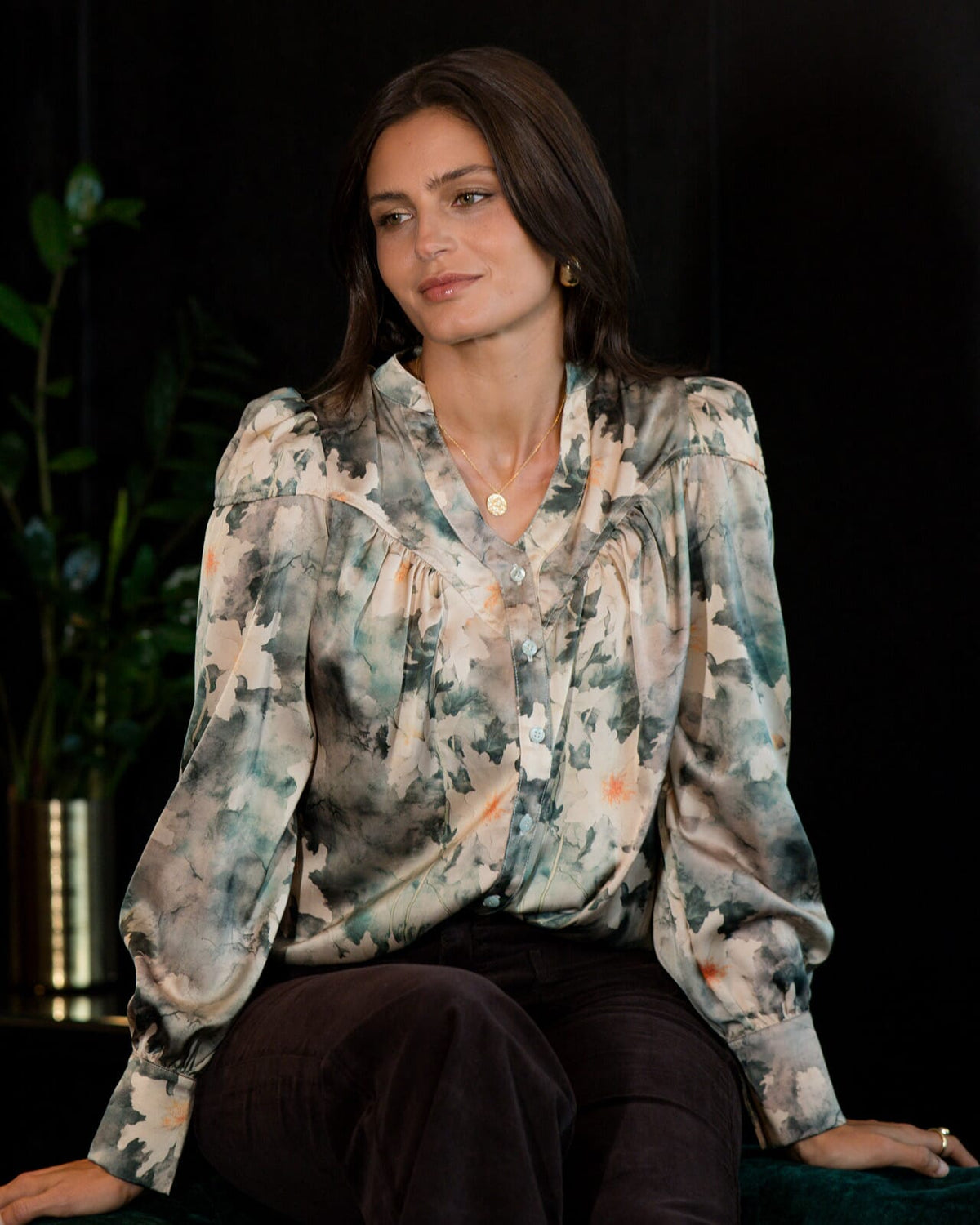 FLOYD Bluse Olivia Ines - Mossy Green