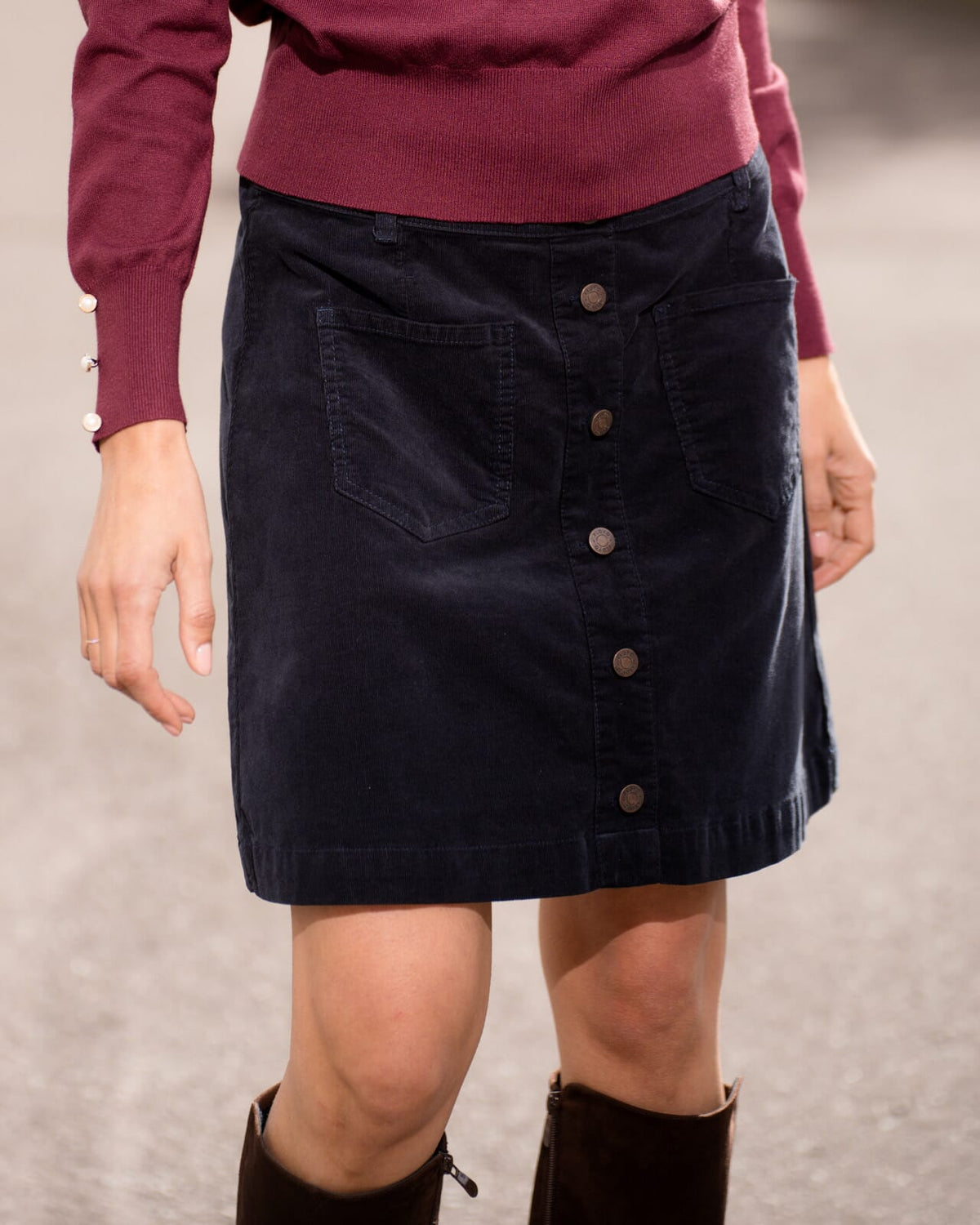 FLOYD Skjørt Annika Cord CC21 - Navy