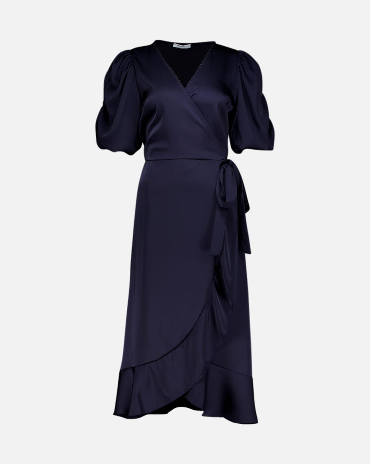 FLOYD Omslagskjole Samari Satin - Navy