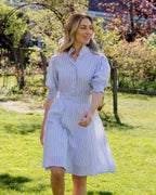 FLOYD Kjole Falina Stripe - Navy/ Stripe
