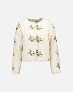 FLOYD Teddyjakke Hermine - Offwhite/ Green